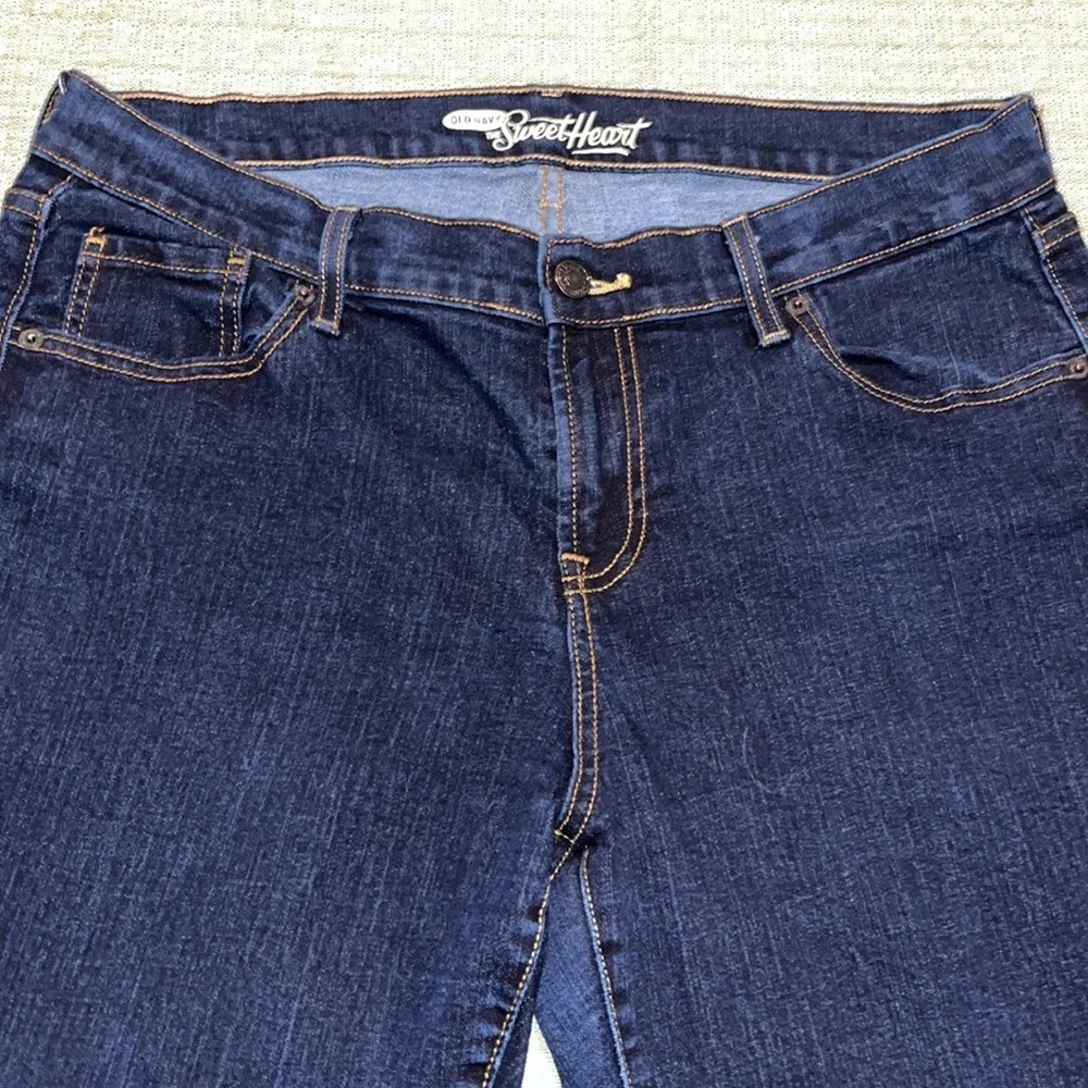 Old Navy The Sweetheart Bootcut Women's Long Dark Wash Blue Denim jeans sz 14R